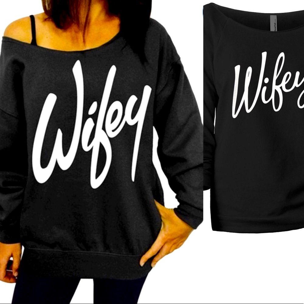Wifey Off The shoulder sweatshirt